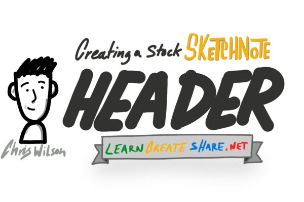 Creating a stock sketchnote header template.