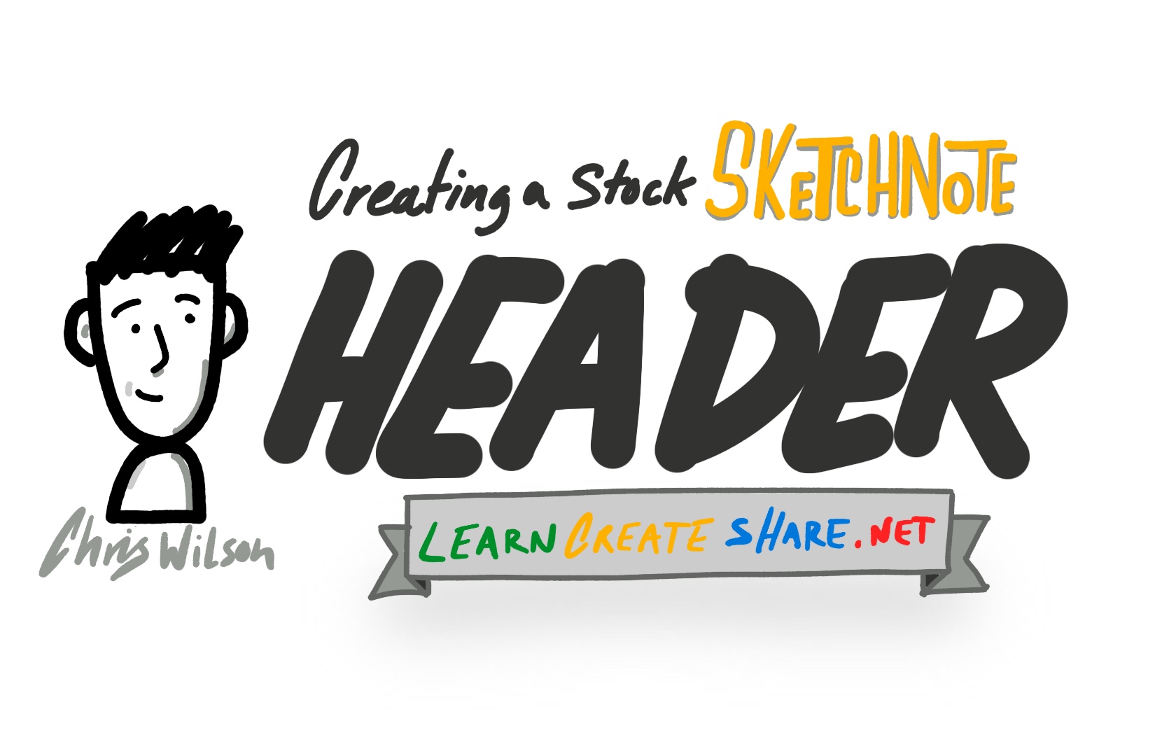 Creating and using a stock sketchnote header template